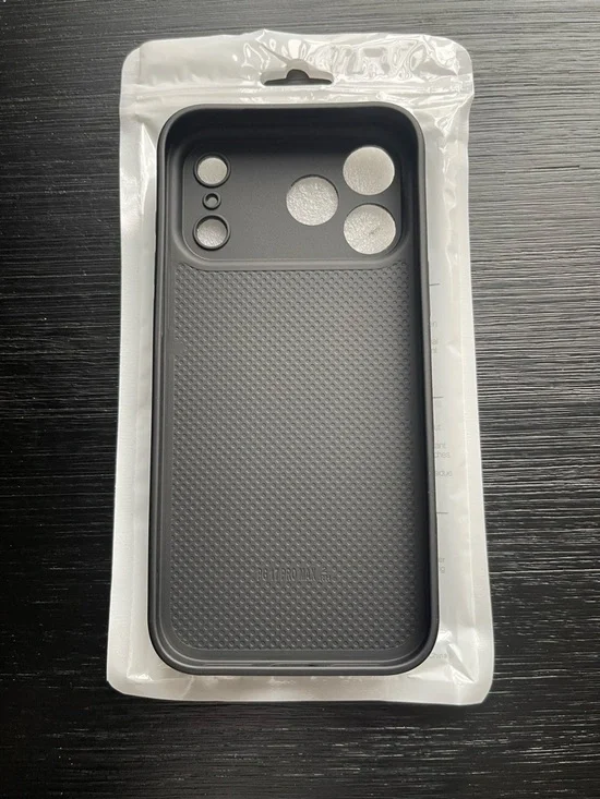 Coach Black Signature Leather Card Pocket Phone Case with Gold Logo - Picture 3 of 4